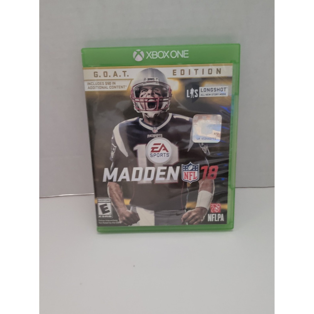 Madden 18 NFL GOAT Edition for Xbox One Disc, Box and Artwork (No Manual)